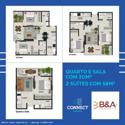 Imagem Apartamento com 1 Quarto à Venda, 58 m² em Barra - Salvador