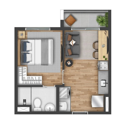 Imagem Apartamento com 1 Quarto à Venda, 26 m² em Vila Butantã - São Paulo