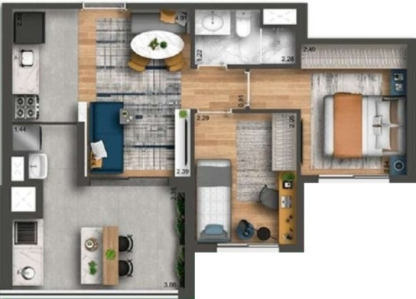 Imagem Apartamento com 2 Quartos à Venda, 63 m² em Chácara Klabin - São Paulo