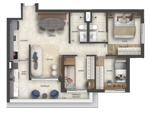Foto do imóvel Apartamento com 2 Quartos à Venda, 55 m² em Saúde - São Paulo