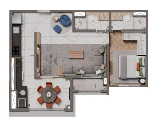 Imagem Apartamento com 2 Quartos à Venda, 65 m² em Santo Amaro - São Paulo