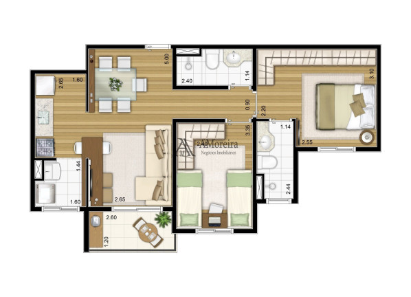 Imagem Apartamento com 2 Quartos à Venda, 57 m² em Jardim Torres De São José - Jundiaí