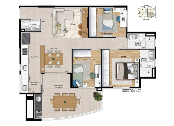 Imagem Apartamento com 3 Quartos à Venda, 95 m² em Vila Azevedo - São Paulo