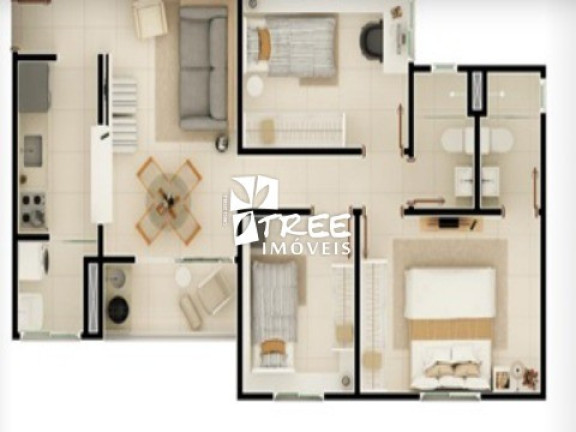 Imagem Apartamento com 3 Quartos à Venda, 63 m² em Bela Vista - Salto