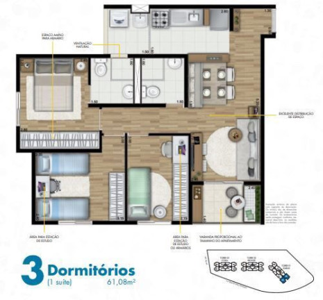 Imagem Apartamento com 2 Quartos à Venda, 45 m² em Vila Carrão - São Paulo