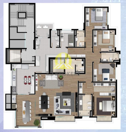 Foto do imóvel Apartamento com 3 Quartos à Venda, 244 m² em Ecoville - Curitiba