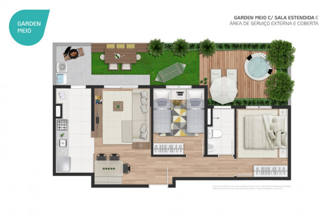 Imagem Apartamento com 2 Quartos à Venda, 63 m² em Jardim Barro Branco - Cotia