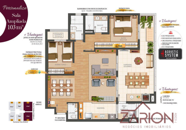 Imagem Apartamento com 3 Quartos à Venda, 73 m² em Parque Residencial Aquarius - São José Dos Campos