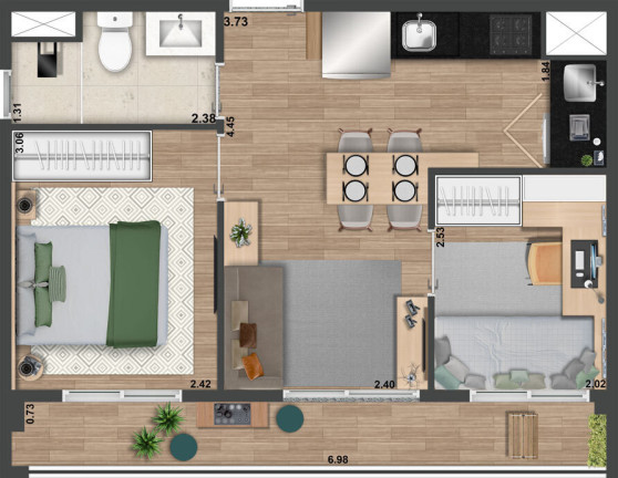 Imagem Apartamento com 1 Quarto à Venda, 39 m² em Perdizes - São Paulo