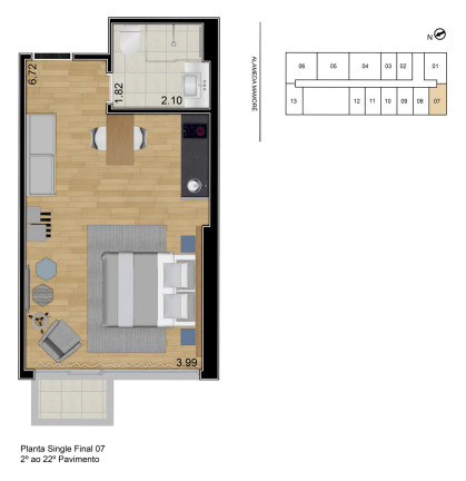 Imagem Apartamento com 1 Quarto à Venda, 28 m² em Alphaville Centro Industrial E Empresarial/alphaville. - Barueri