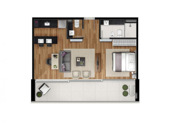 Foto do imóvel Flat com 1 Quarto à Venda, 62 m² em Vila Olímpia - São Paulo