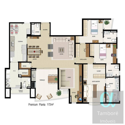 Imagem Apartamento com 3 Quartos à Venda, 173 m² em Tamboré - Santana De Parnaíba