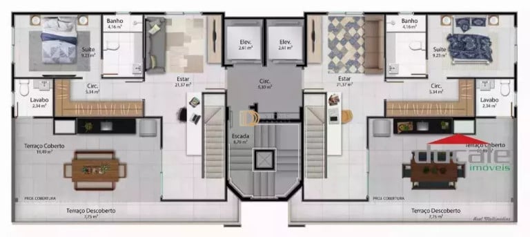 Foto do imóvel Apartamento com 3 Quartos à Venda, 76 m² em Jardim Camburi - Vitória