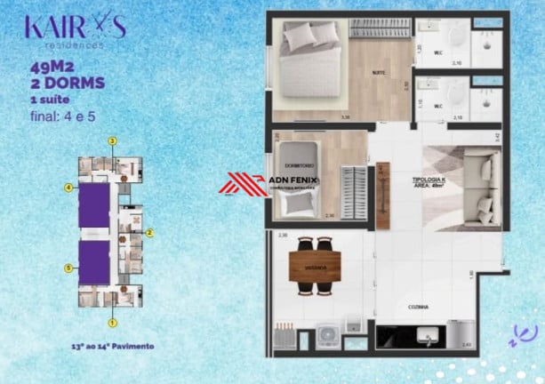 Foto do imóvel Apartamento com 2 Quartos à Venda, 55 m² em Vila Rosália - Guarulhos