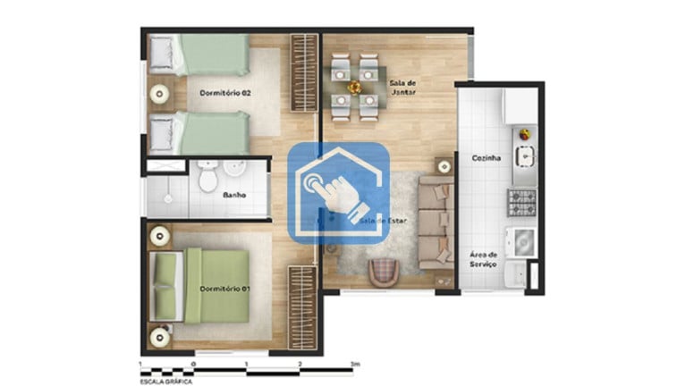 Foto do imóvel Apartamento com 2 Quartos à Venda, 41 m² em Parque Do Carmo - São Paulo
