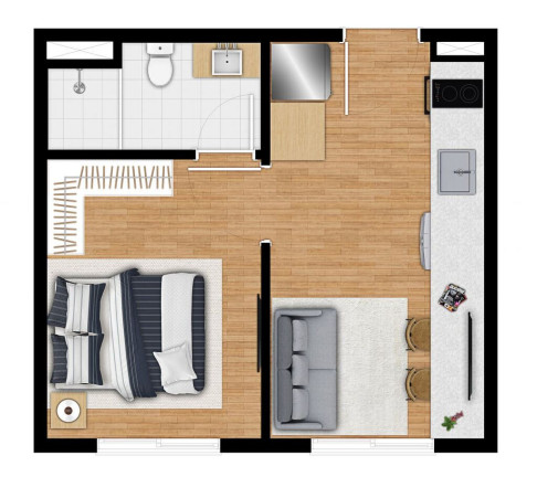 Imagem Apartamento com 1 Quarto à Venda, 24 m² em Santa Cecília - São Paulo