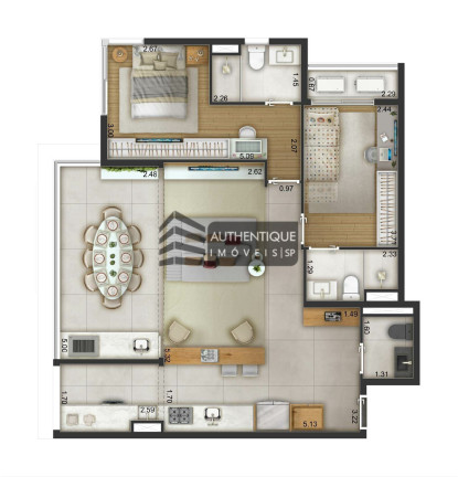 Foto do imóvel Apartamento com 2 Quartos à Venda, 90 m² em Alto Da Boa Vista - São Paulo