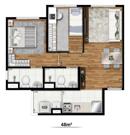 Imagem Apartamento com 2 Quartos à Venda, 41 m² em Jardim Prudência - São Paulo