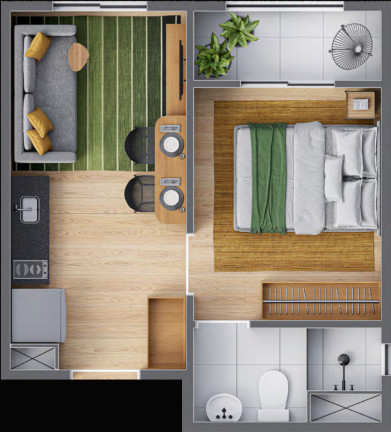 Imagem Apartamento com 1 Quarto à Venda, 25 m² em Vila Guarani (z Sul) - São Paulo