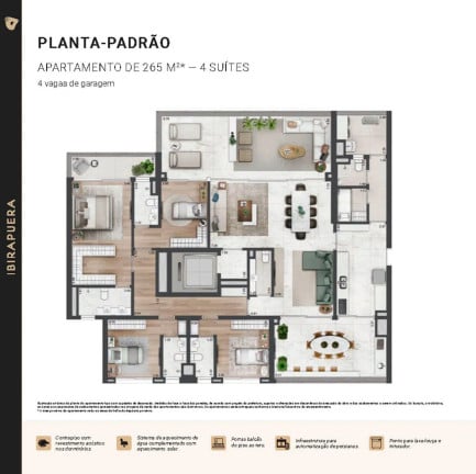 Foto do imóvel Apartamento com 3 Quartos à Venda, 552 m² em Parque Global - São Paulo