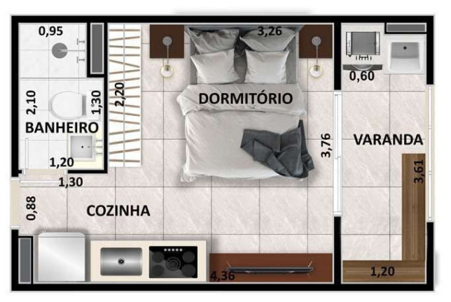 Imagem Apartamento com 2 Quartos à Venda, 61 m² em Vila Parque Jabaquara - São Paulo