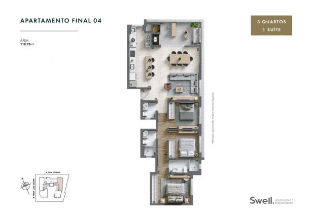 Imagem Apartamento com 3 Quartos à Venda, 189 m² em água Verde - Curitiba