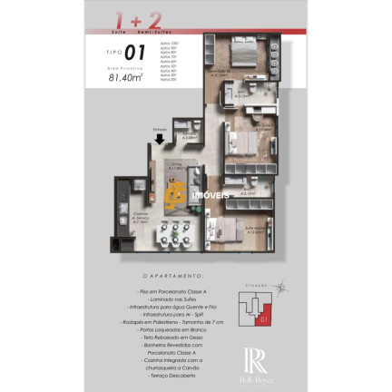 Foto do imóvel Apartamento com 3 Quartos à Venda, 76 m² em Rio Pequeno - Camboriú Foto do imóvel Apartamento com 3 Quartos à Venda, 76 m² em Rio Pequeno - Camboriú