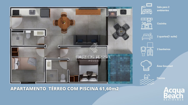 Imagem Apartamento com 2 Quartos à Venda, 60 m² em Centro - Tamandaré