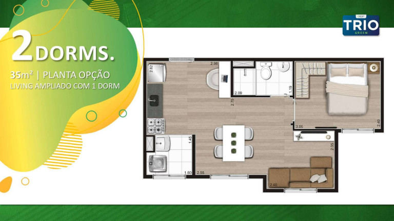 Imagem Apartamento com 2 Quartos à Venda,  em Brasilandia - São Paulo