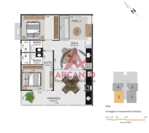 Foto do imóvel Apartamento com 2 Quartos à Venda, 73 m² em Sumaré - Caraguatatuba