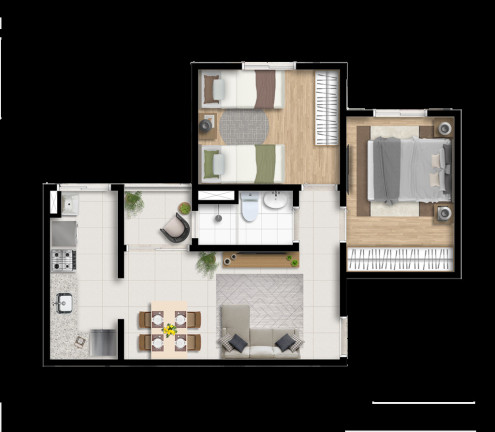Imagem Apartamento com 2 Quartos à Venda, 45 m² em Vila Tupi - Várzea Paulista