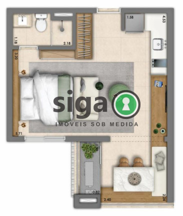 Imagem Apartamento com 1 Quarto à Venda, 37 m² em Vila Mariana - São Paulo