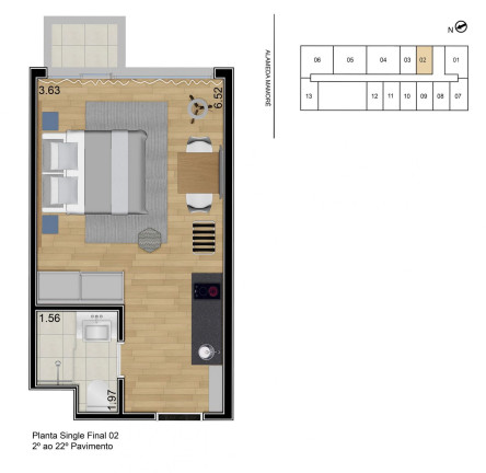 Imagem Apartamento com 1 Quarto à Venda, 28 m² em Alphaville Centro Industrial E Empresarial/alphaville. - Barueri