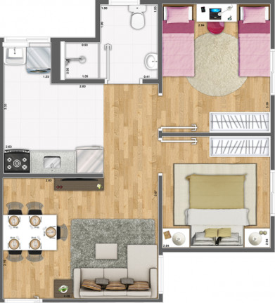 Imagem Apartamento com 2 Quartos à Venda, 42 m² em Parque Universitário De Viracopos - Campinas