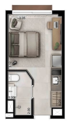 Foto do imóvel Imóvel com 1 Quarto à Venda, 18 m² em Vila Nova Conceição - São Paulo