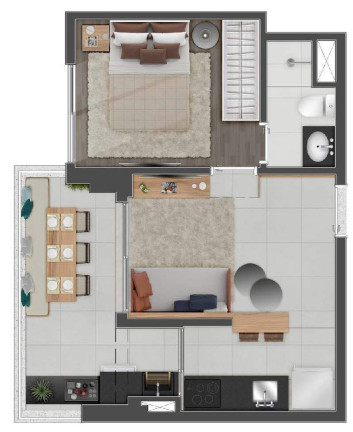Imagem Apartamento com 1 Quarto à Venda, 40 m² em Cerqueira César - São Paulo