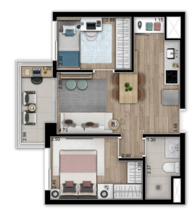 Imagem Apartamento com 2 Quartos à Venda, 48 m² em Vila Guarani (z Sul) - São Paulo