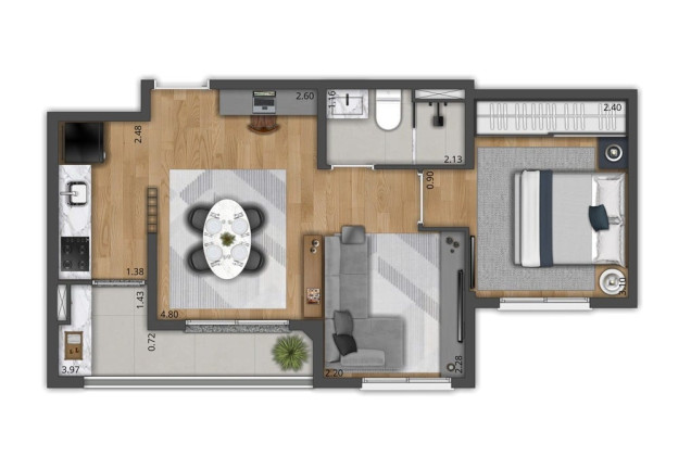 Imagem Apartamento com 1 Quarto à Venda, 39 m² em Alto De Pinheiros - São Paulo