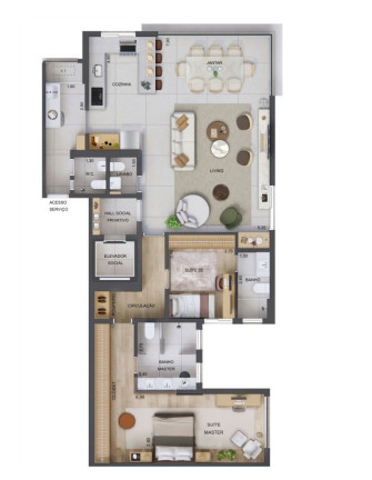 Foto do imóvel Apartamento com 3 Quartos à Venda, 96 m² em Jardim Guedala - São Paulo