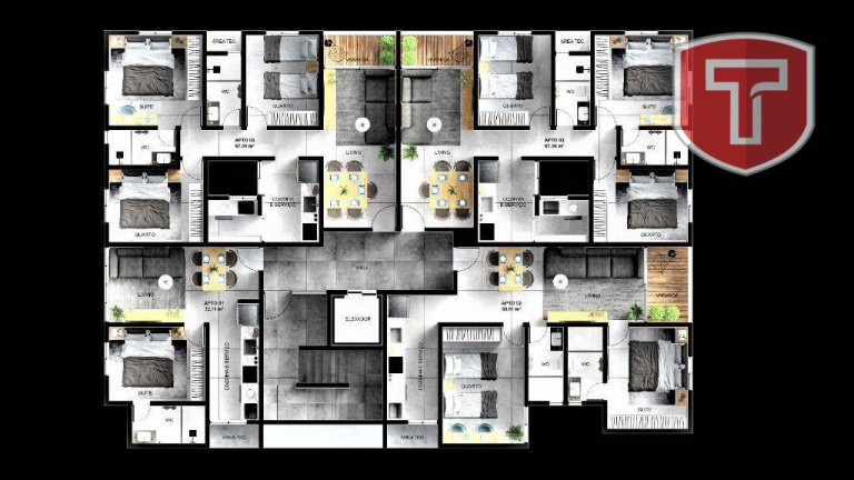 Imagem Apartamento com 1 Quarto à Venda, 38 m² em Bessa - João Pessoa