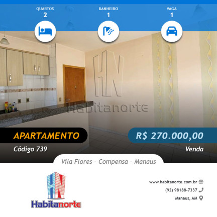 Imagem Apartamento com 2 Quartos à Venda,  em Compensa - Manaus