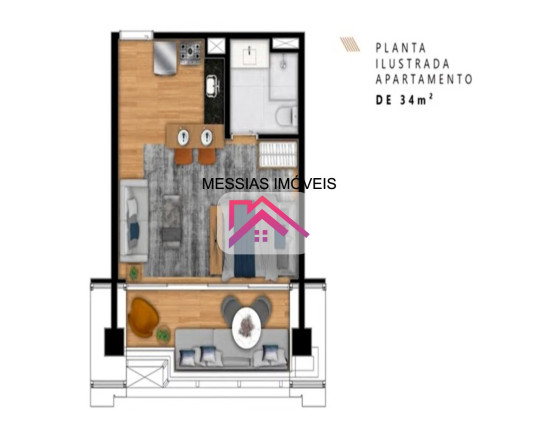 Imagem Apartamento com 1 Quarto à Venda, 34 m² em Itaim Bibi - São Paulo