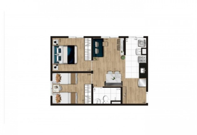 Imagem Apartamento com 2 Quartos à Venda, 40 m² em Jardim Santo Antônio - São Paulo