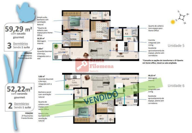 Foto do imóvel Apartamento com 3 Quartos à Venda, 59 m² em Vila Curuçá - Santo André