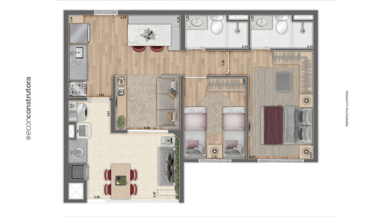 Imagem Apartamento com 2 Quartos à Venda, 54 m² em Vila Guilhermina - São Paulo