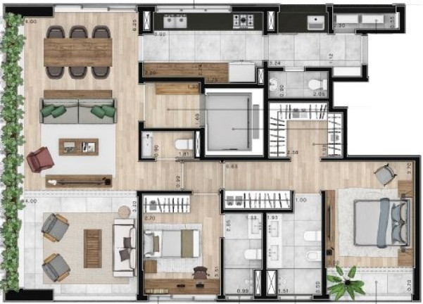 Imagem Apartamento com 3 Quartos à Venda, 196 m² em Cerqueira César - São Paulo
