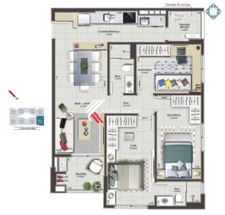 Foto do imóvel Apartamento com 3 Quartos à Venda, 84 m² em Campinas - São José