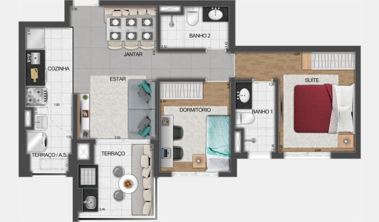 Imagem Apartamento com 2 Quartos à Venda,  em água Branca
