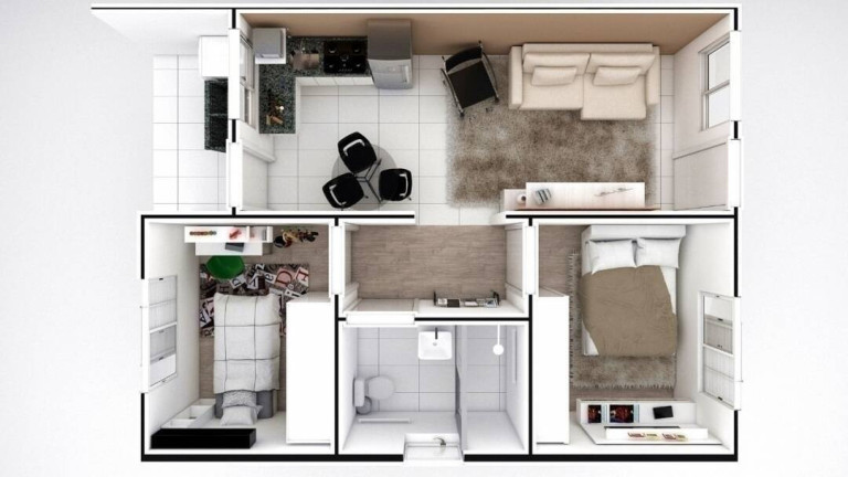 Imagem Casa de Condomínio com 2 Quartos à Venda, 60 m² em Jardim Guarujá - Sorocaba
