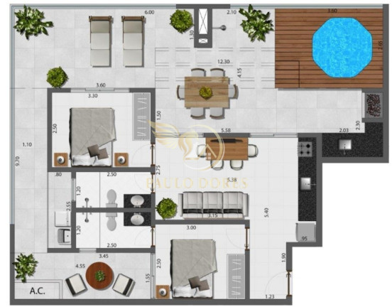 Imagem Apartamento com 1 Quarto à Venda, 42 m² em Perequê Açu - Ubatuba